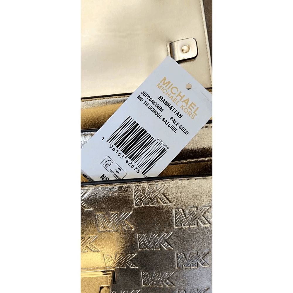 Michael Kors Manhattan Medium Satchel bag pale gold - Picture 8 of 10